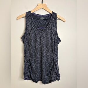 Women’s Athleta V-Neck Racerback Tank Top Grey SpaceDye Stretch size L